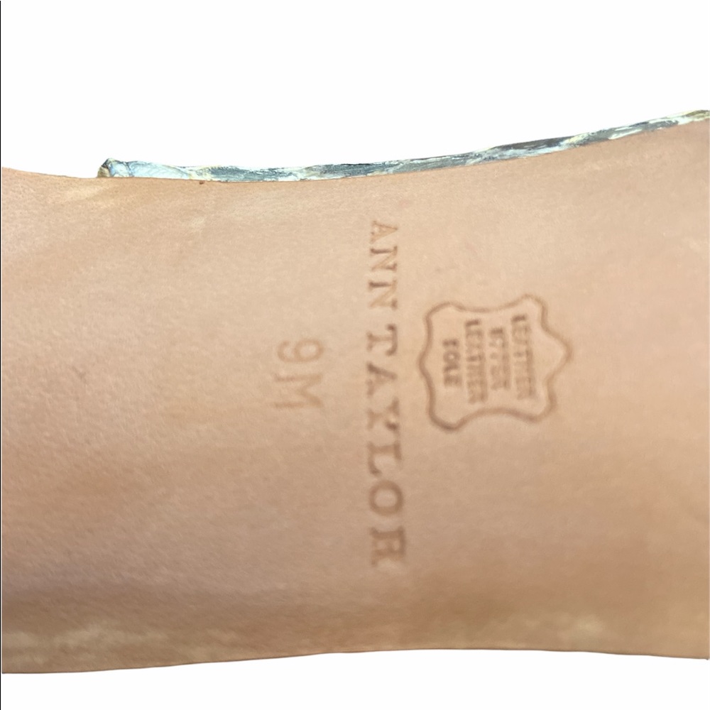 Ann Taylor Silver Python Pointed Toe Heels - image 6